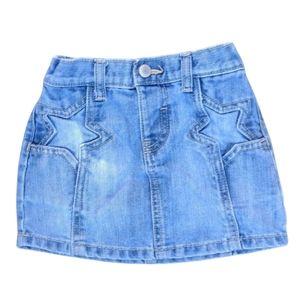 Bn) Old Navy Girls Denim Skirt | Size 3T | Star Pocket Detail